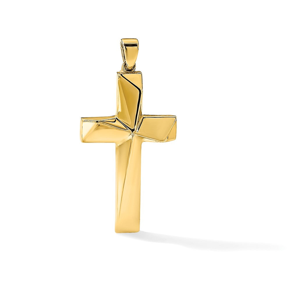 14K Polished Cross Pendant