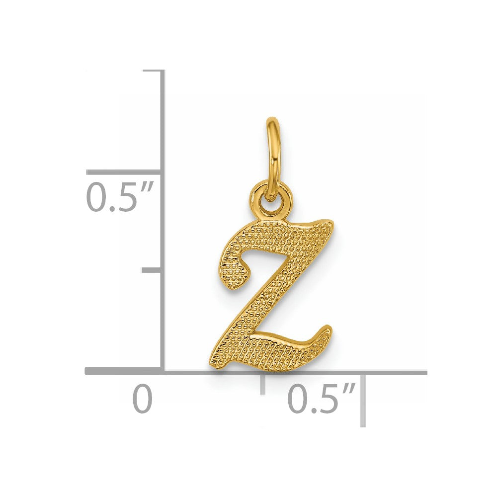 14ky Casted Initial Z Charm