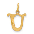 14k Letter U Initial Charm