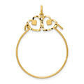 14k Heart Charm Holder