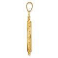 14k Wide Twisted Wire 22.0mm x 1.9mm Screw Top Coin Bezel Pendant
