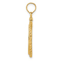 14k Casted Rope 16.5mm x 1.35mm Screw Top Coin Bezel Pendant