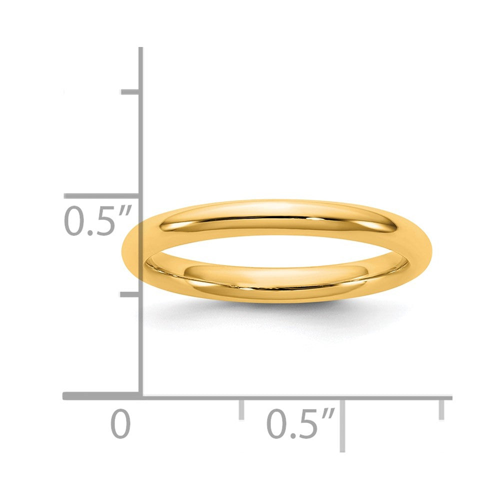 14KY 2.5mm Standard Comfort Fit Band