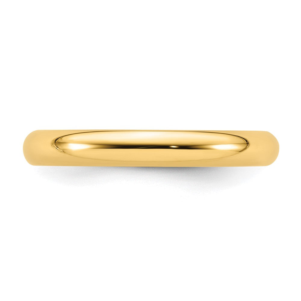 14KY 3mm Standard Comfort Fit Wedding Band