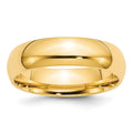 14KY 6mm Standard Comfort Fit Wedding Band
