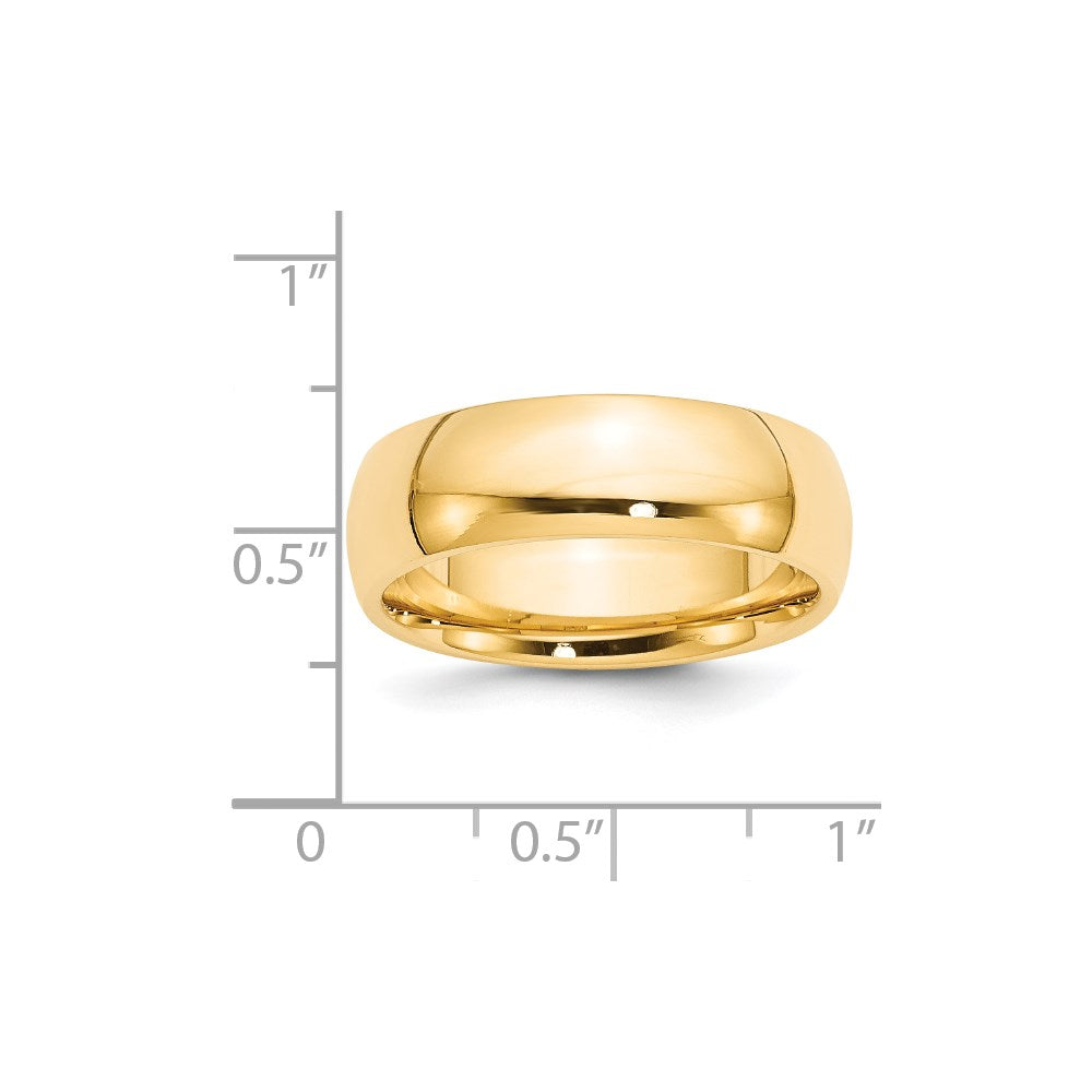 14KY 7mm Standard Comfort Fit Wedding Band