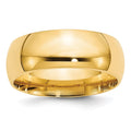 14KY 8mm Standard Comfort Fit Wedding Band