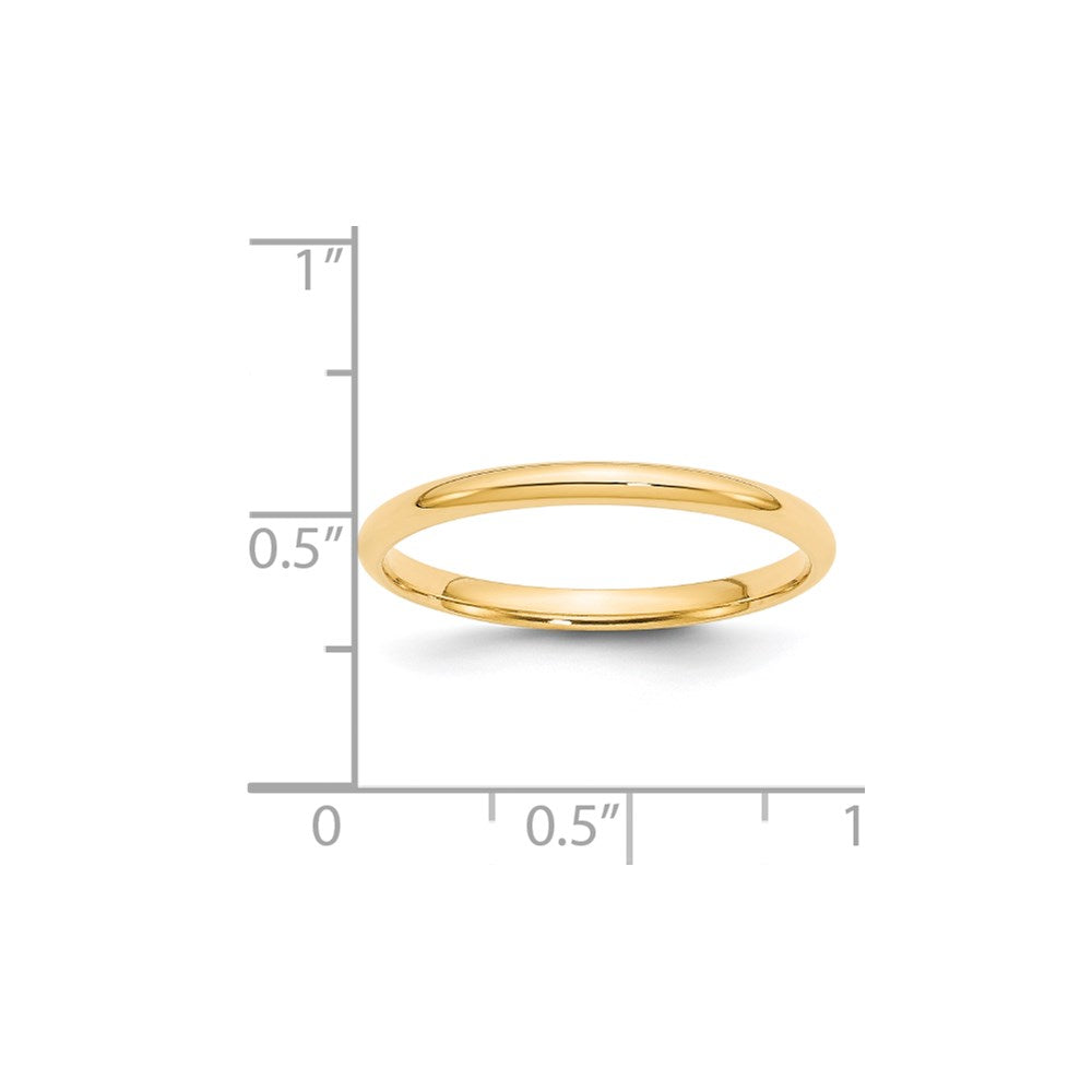 14KY 2mm LTW Comfort Fit Band