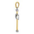 14k Two-tone Latin Cross Pendant