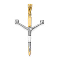 14K Two-tone Crucifix Charm