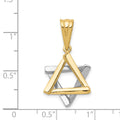 14k Two-tone Star of David Pendant