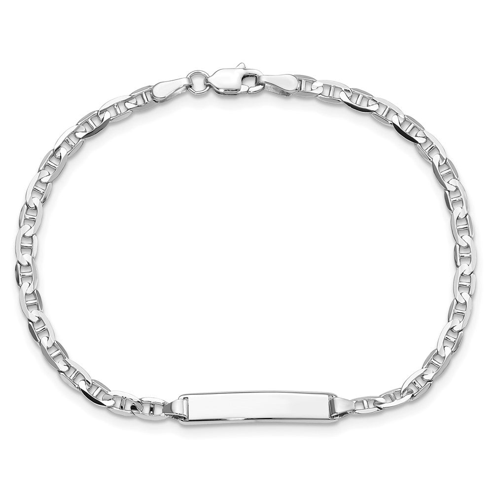 14K WG Anchor Link ID Bracelet
