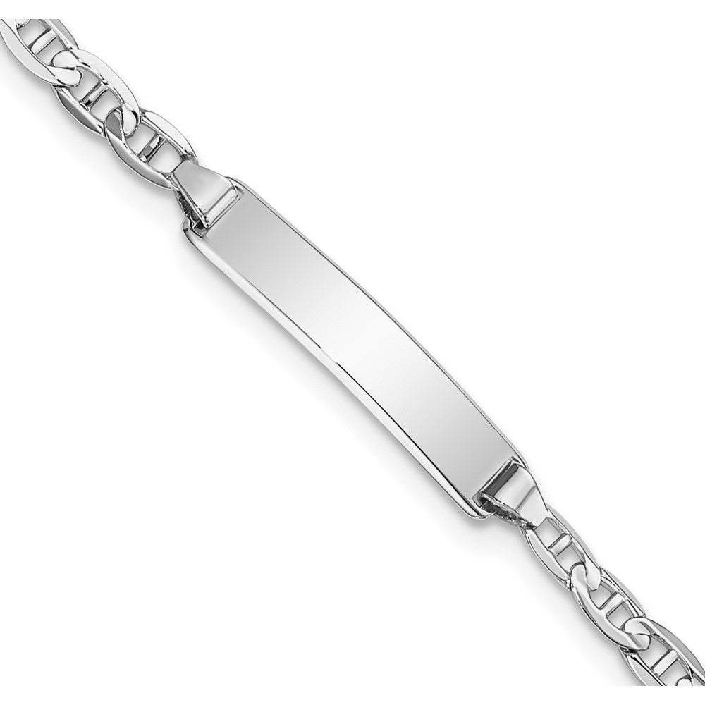 14K WG Anchor Link ID Bracelet