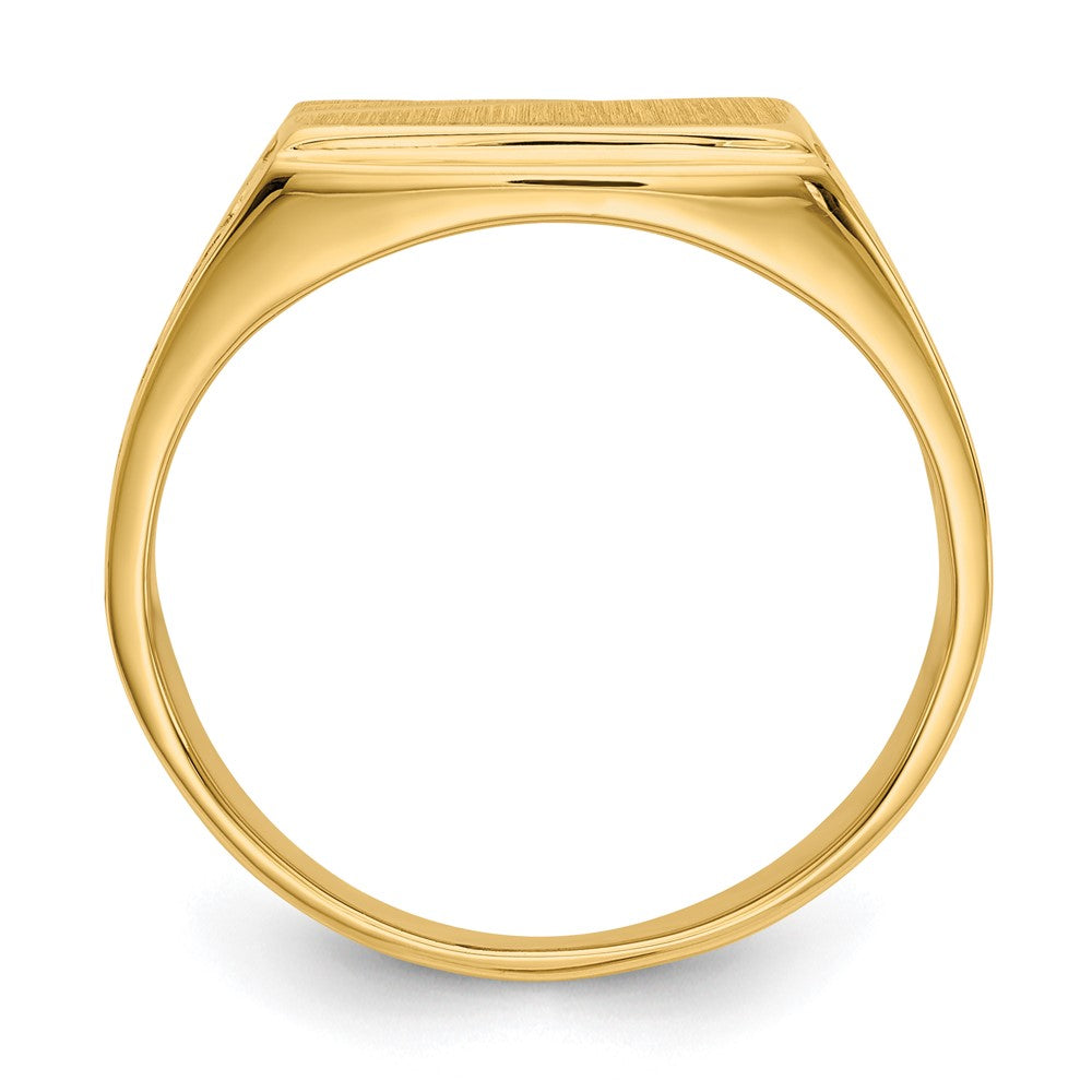 14k 13.0x8.5mm Open Back Mens Signet Ring