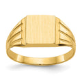 14k 9.0x8.0mm Open Back Signet Ring