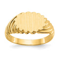 14k 10.0x7.5mm Open Back Signet Ring