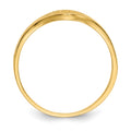 14k 6.5x4.0mm Closed Back Children's Signet Ring