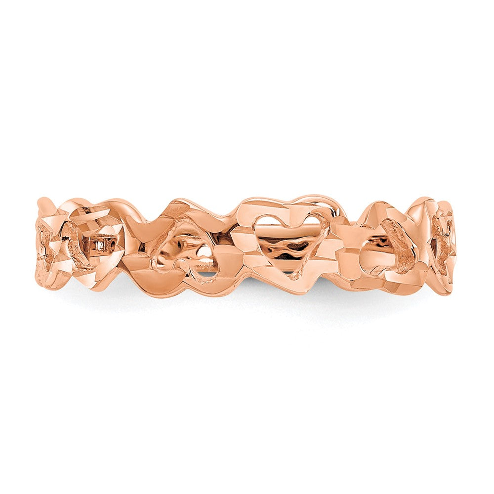 14K Rose Gold Heart Ring