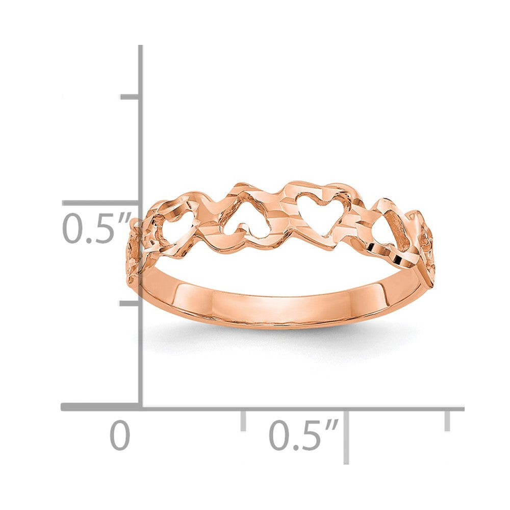 14K Rose Gold Heart Ring