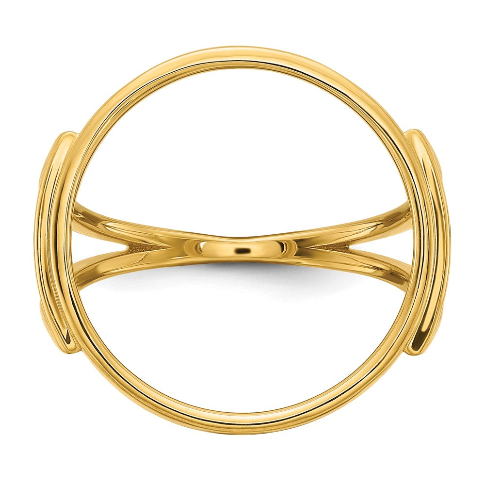 14k Ladies' Polished 16.5mm Coin Bezel Ring