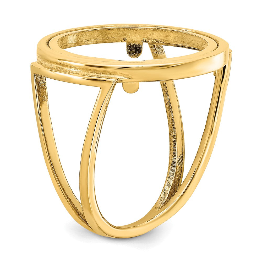 14k Ladies' Polished 16.5mm Coin Bezel Ring
