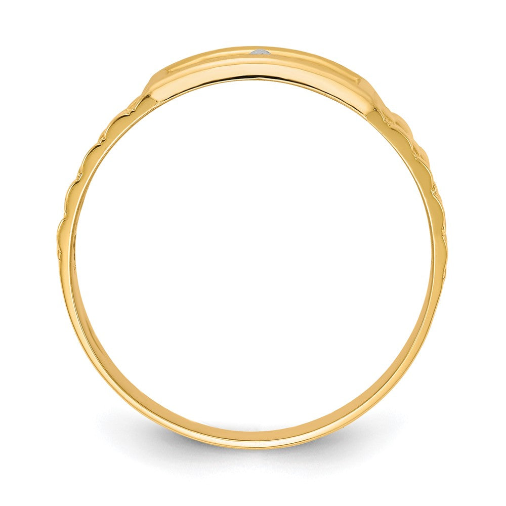 14k and Rhodium Men's Our Lady of Guadalupe Ring