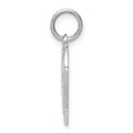 14k White Gold Polished DADDYS LITTLE GIRL in Heart Charm