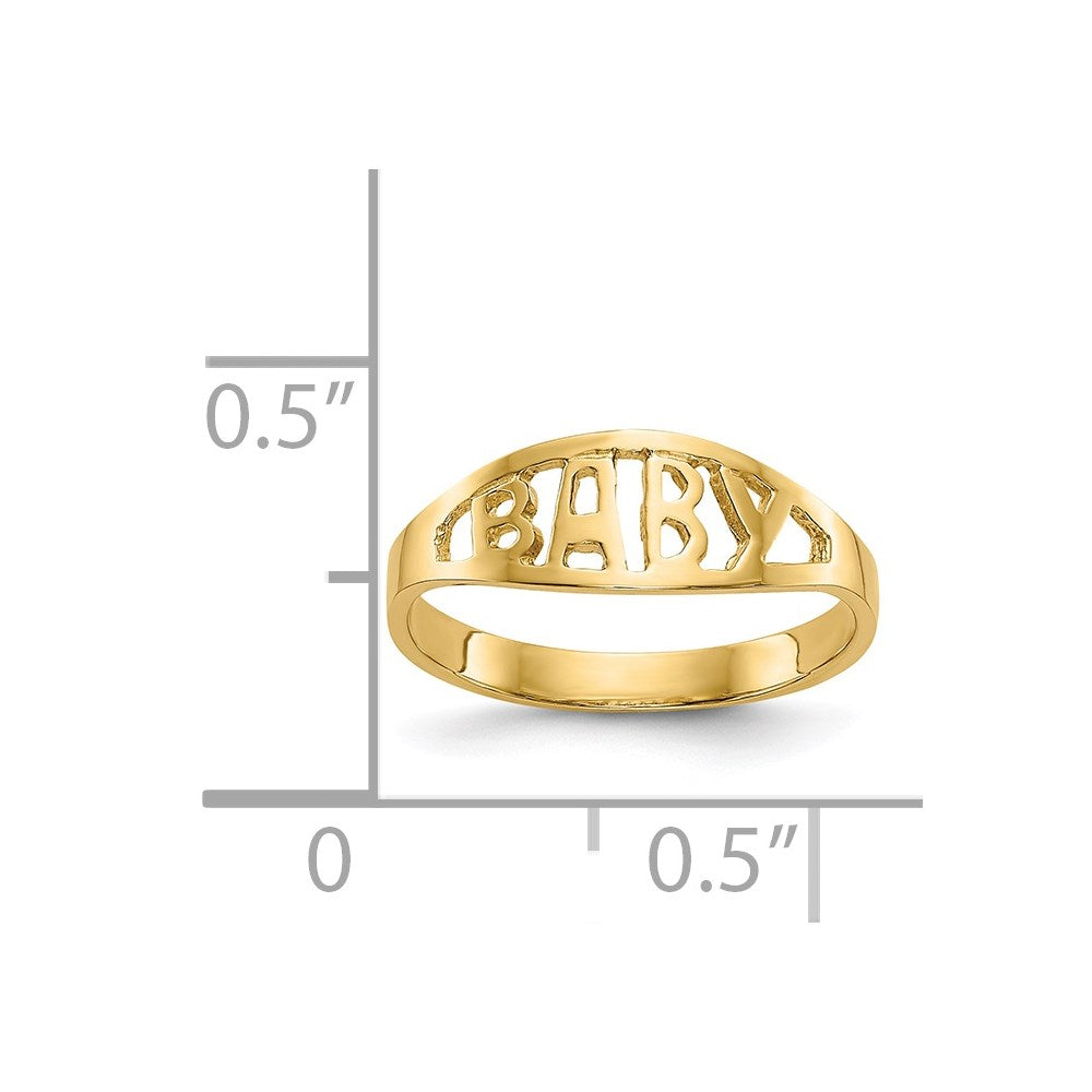 14k Polished Baby Ring