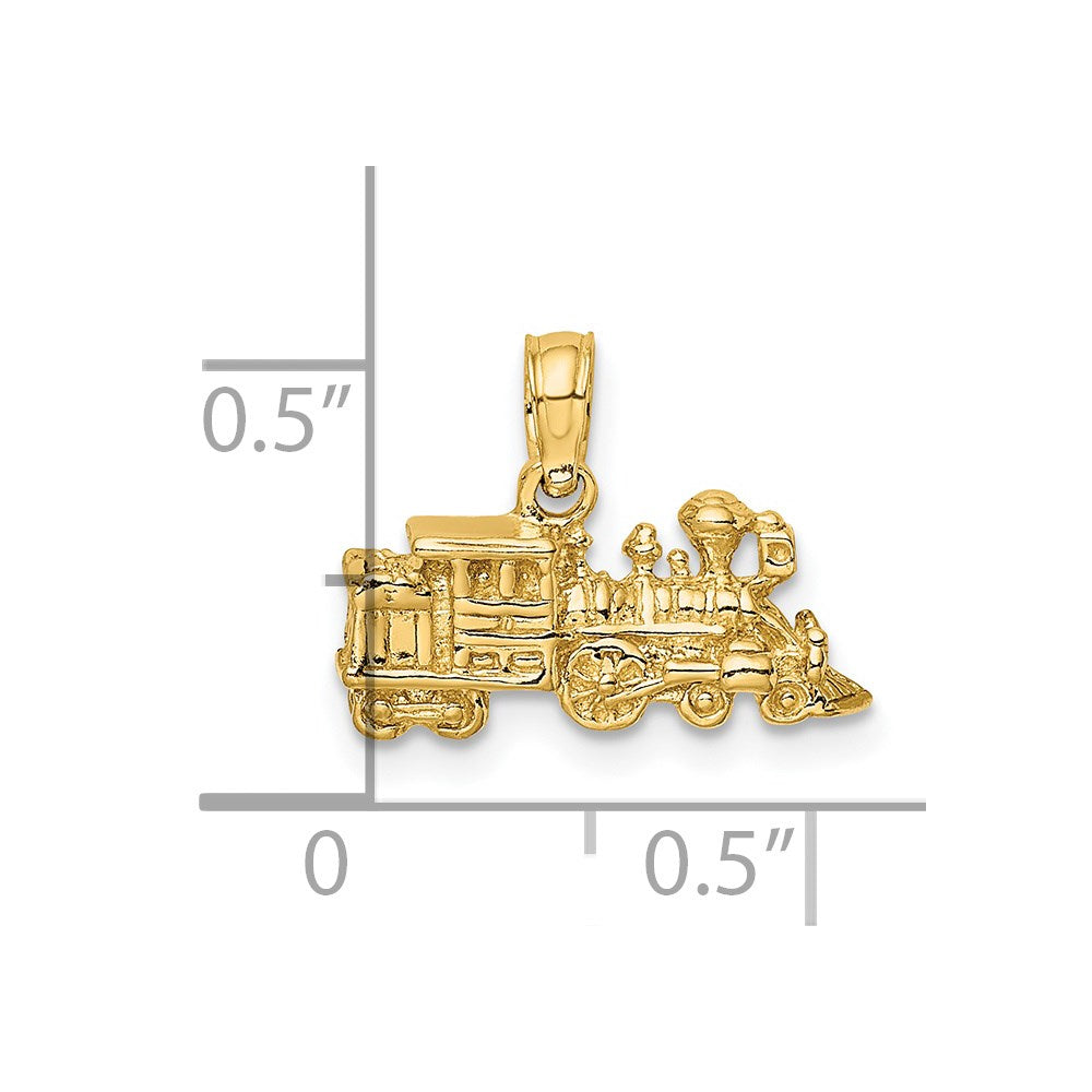 14k 3-D Miniature Train Charm