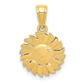 14k Polished Sun with Face Pendant