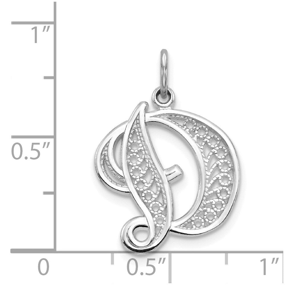 10KW Filigree Initial D Pendant