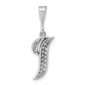 10KW Filigree Initial I Pendant