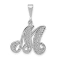 10KW Filigree Initial M Pendant