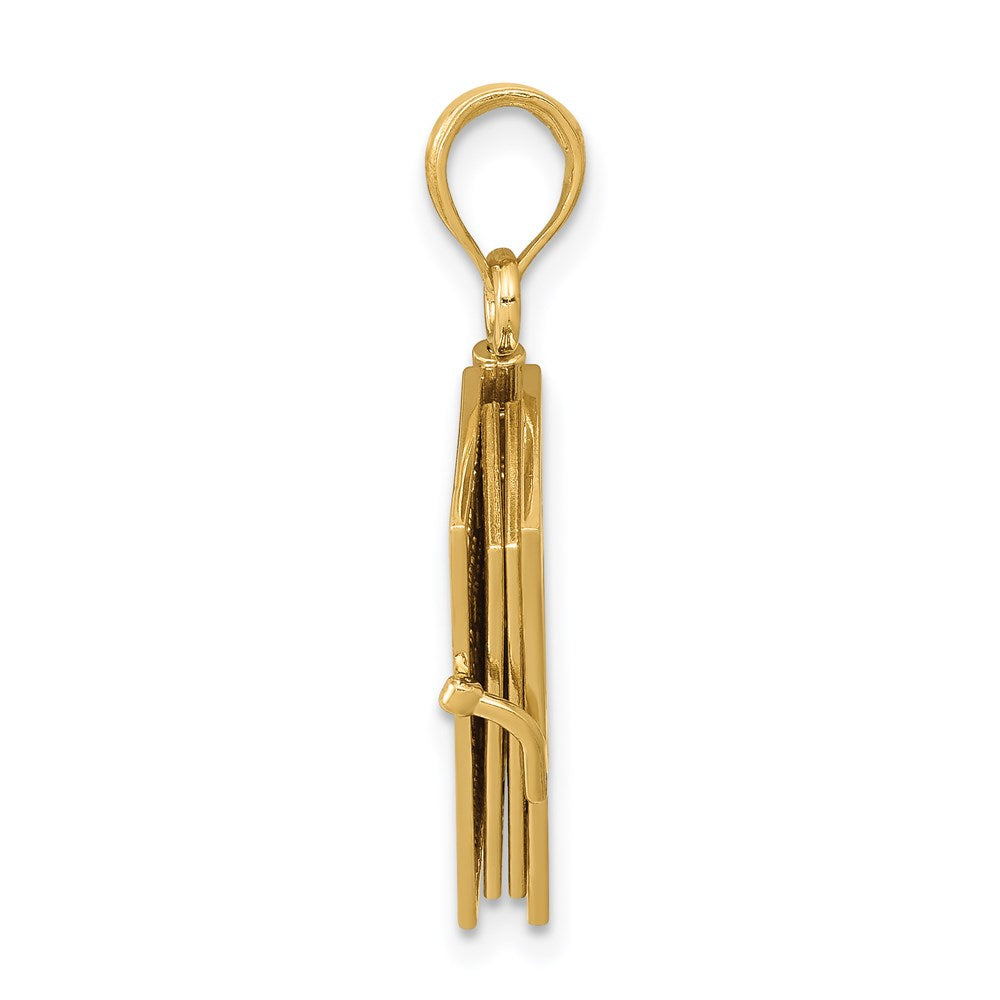 14K 3D Lords Prayer Bible Pendant