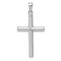 14k White Gold Polished Cross Pendant