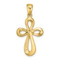 14k Polished Cross Charm