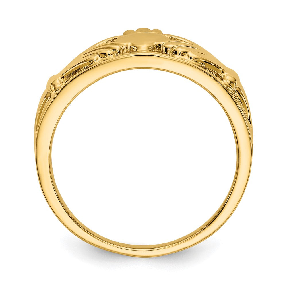 14k Polished Ladies Claddagh Ring