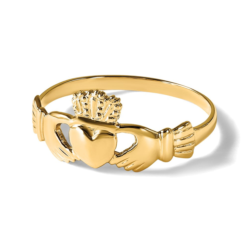 14k Polished Ladies Claddagh Ring