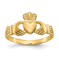 14k Polished Ladies Claddagh Ring