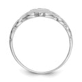 14k White Gold Mens Claddagh Ring