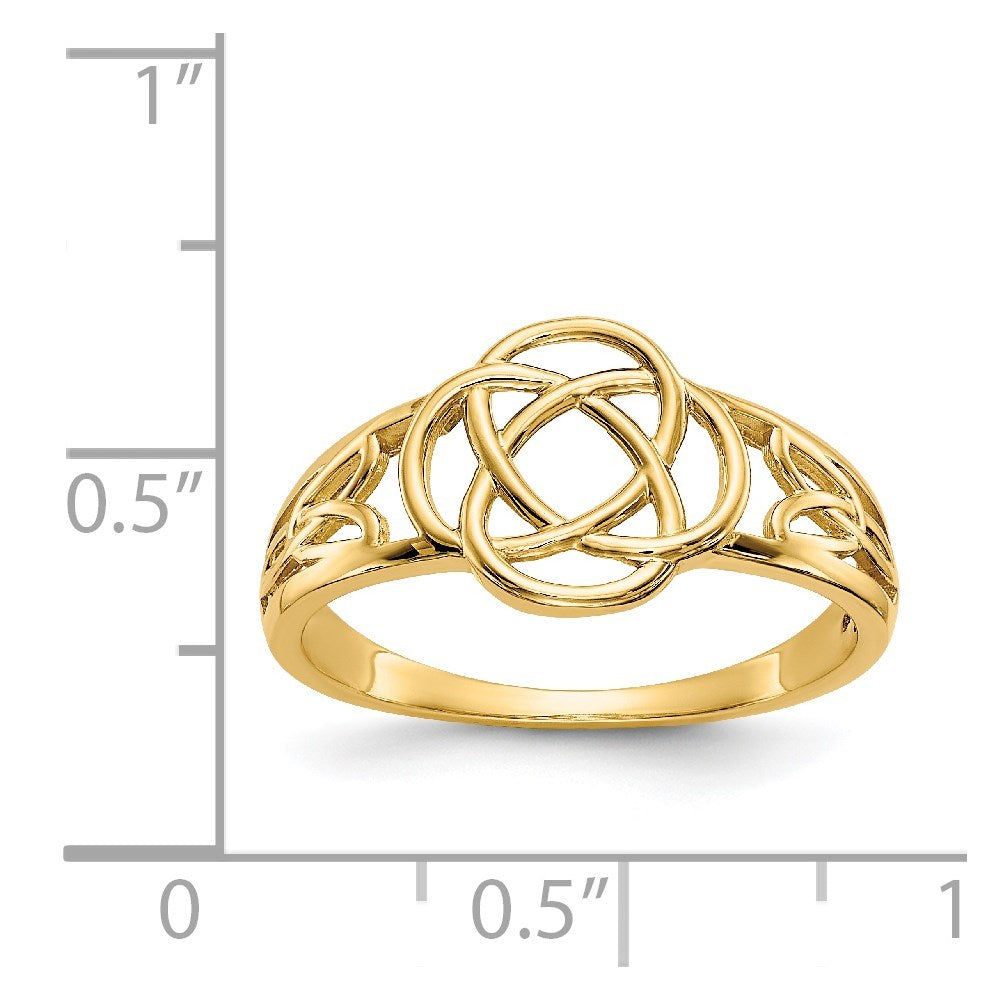 14k Polished Ladies Celtic Knot Ring