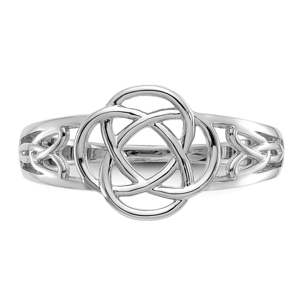 14k White Gold Ladies Celtic Knot Ring