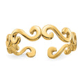 14k Swirl Toe Ring