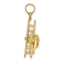 14k 3-D Bi-Plane with Ribbed Wings Charm