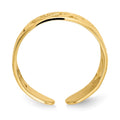 14k Diamond-cut \ X\" & Heart Toe Ring"