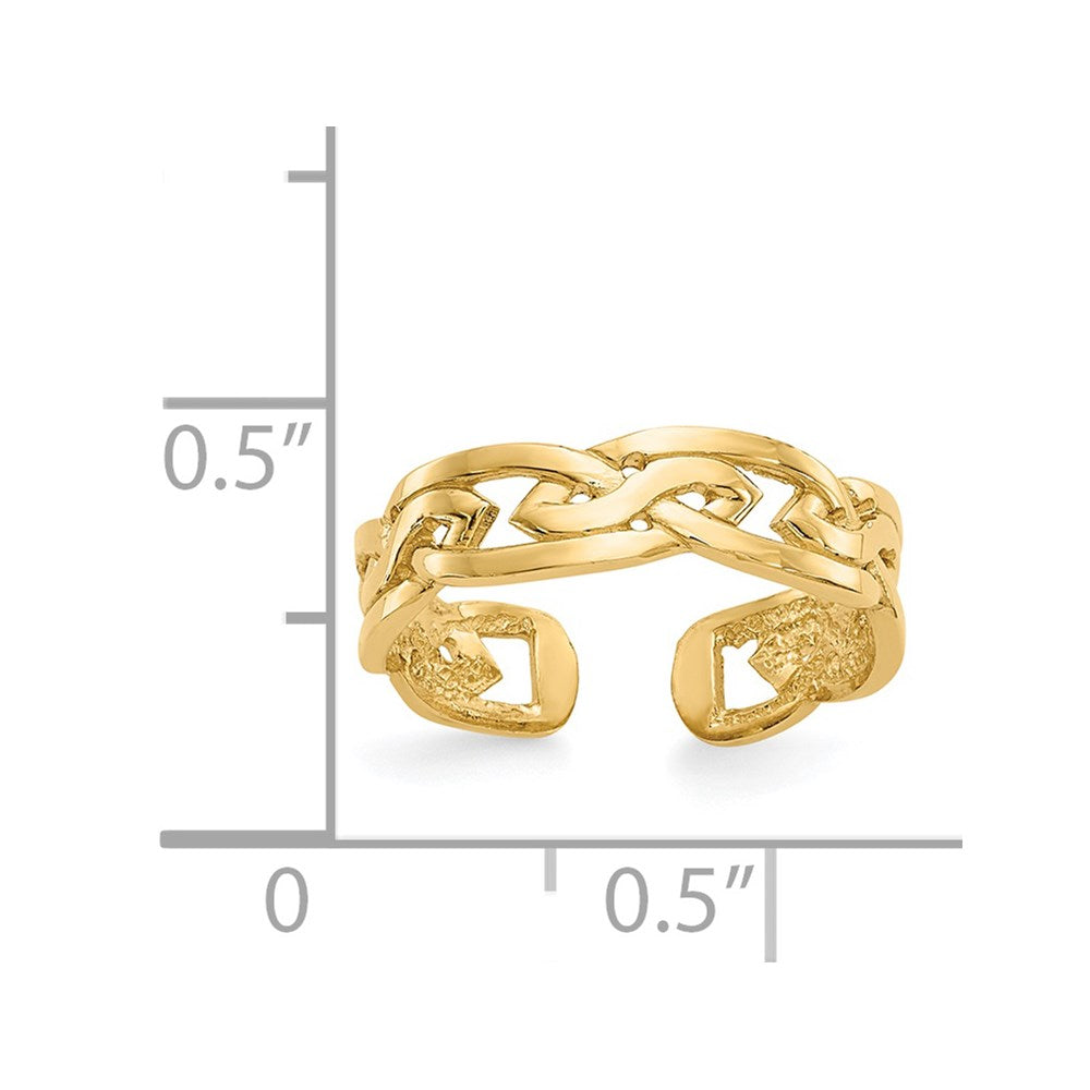 14k Celtic Knot Design Toe Ring