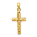 14k Hollow Crucifix Pendant