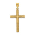14k Diamond-cut Latin Cross Pendant