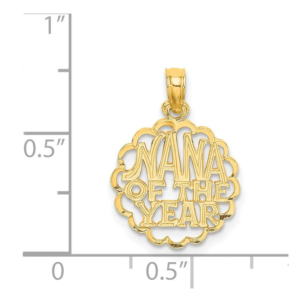 14K NANA OF THE YEAR Charm