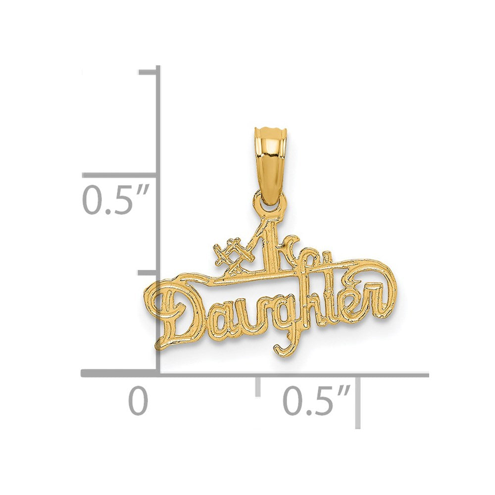 14k #1 DAUGHTER Charm